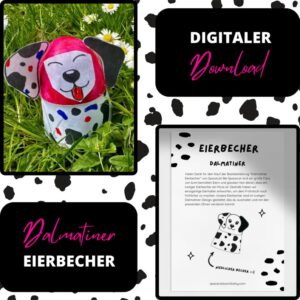 Dalmatiner Eierbecher – DIY Bastelvorlage (PDF)